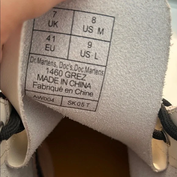 Dr. Martens Grez 1460 tattoo collab White Boots with Black Laces wom 9 men 8 - Picture 2 of 7